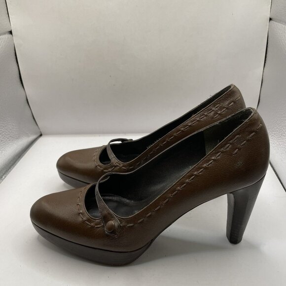 Stuart Weitzman Brown Mary Jane Heels - Picture 4 of 7